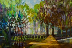 Flaggenbäume im Park